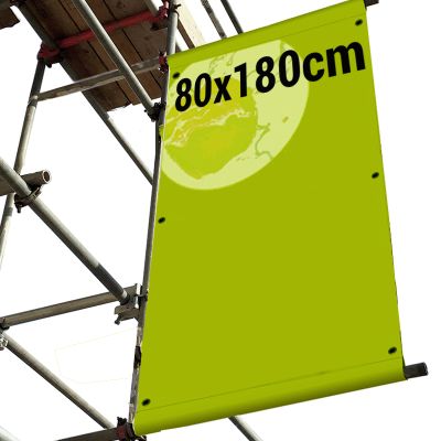 Baugerüstbanner als Fahnenausleger 180cm
